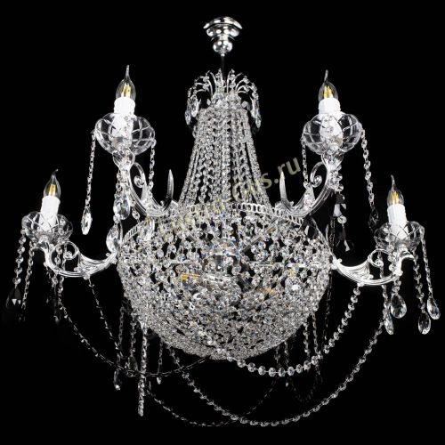 Люстра Елизавета малая №9 черная в Химках Гусь Хрустальный