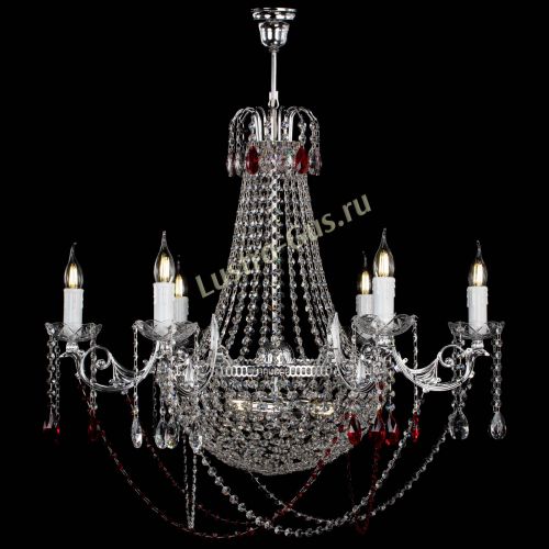 Люстра Елизавета малая №9 красная в Химках Гусь Хрустальный