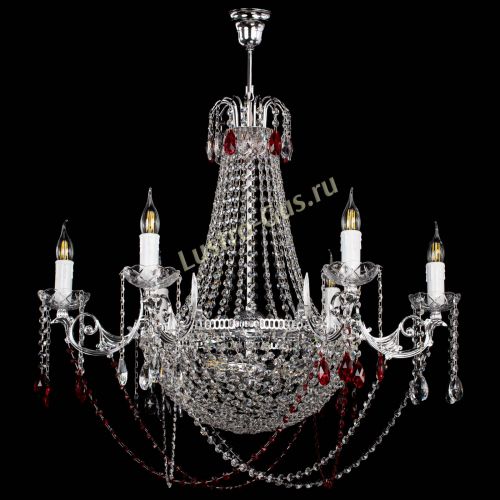 Люстра Елизавета малая №9 красная в Химках Гусь Хрустальный
