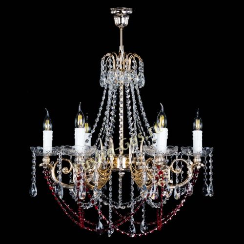 Люстра Елизавета малая Красная (рожки - металл) в Химках Люстра Елизавета малая Красная (рожки - металл) в Химках