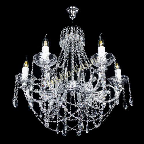 Люстра Елизавета малая (рожки - металл) в Химках Гусь Хрустальный