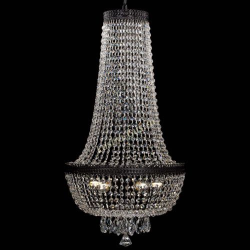 Люстра Флоренция №5 Купол черная удлиненная в Химках Гусь Хрустальный