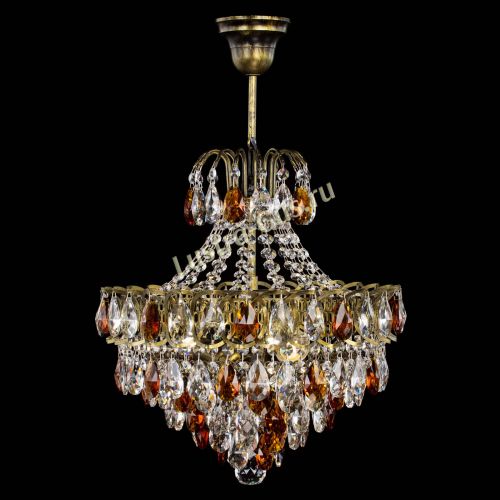 Люстра Грация с подвесом под бронзу Чайная в Химках Гусь Хрустальный