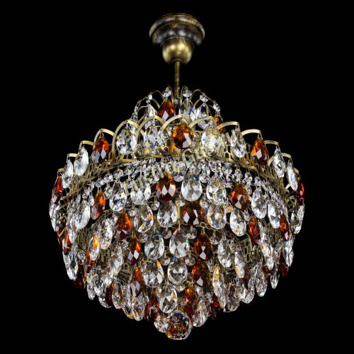 Люстра Грация с подвесом под бронзу Чайная в Химках Гусь Хрустальный