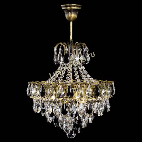 Люстра Грация с подвесом под бронзу Черная в Химках Гусь Хрустальный