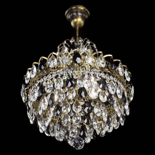 Люстра Грация с подвесом под бронзу Черная в Химках Гусь Хрустальный