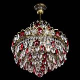Люстра Грация с подвесом под бронзу Красная в Химках