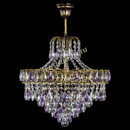 Люстра Грация №5 с подвесом под бронзу Фиолетовая в Химках Люстра Грация №5 с подвесом под бронзу Фиолетовая в Химках