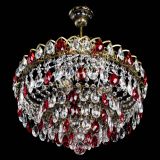 Люстра Грация №5 с подвесом под бронзу Красная в Химках