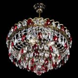 Люстра Грация №5 с подвесом под бронзу Красная в Химках