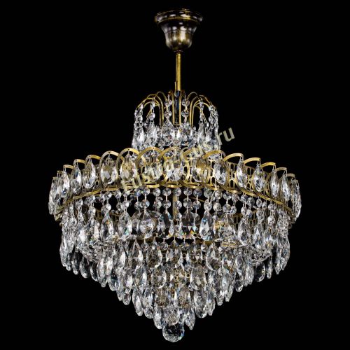 Люстра Грация №5 с подвесом под бронзу в Химках Гусь Хрустальный