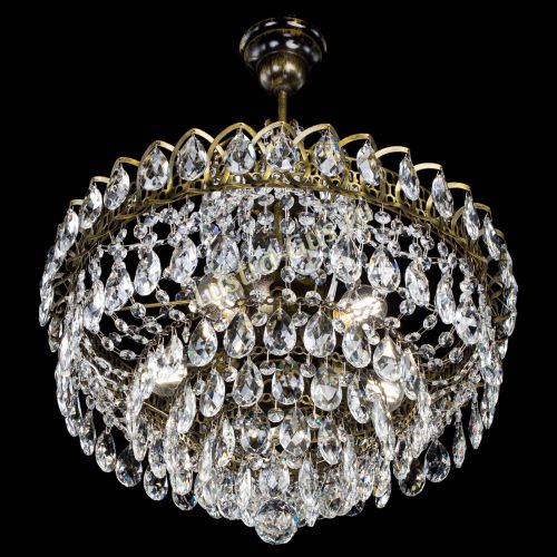 Люстра Грация №5 с подвесом под бронзу в Химках Гусь Хрустальный