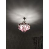 Люстра Грация №5 с подвесом под бронзу Красная в Химках