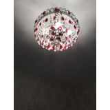 Люстра Грация №5 с подвесом под бронзу Красная в Химках