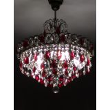 Люстра Грация №5 с подвесом под бронзу Красная в Химках