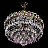 Люстра Грация №5 с подвесом под бронзу Розовая в Химках Люстра Грация №5 с подвесом под бронзу Розовая в Химках