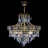 Люстра Грация №5 с подвесом под бронзу Синяя в Химках