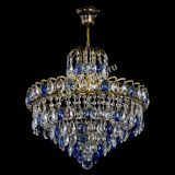 Люстра Грация №5 с подвесом под бронзу Синяя в Химках