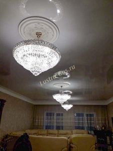 Люстра Хрустальный Каскад №1 с подвесом в Химках отзыв и фото покупателя