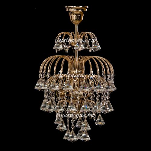 Люстра Хрустальные Брызги Конус 40 в Химках Гусь Хрустальный