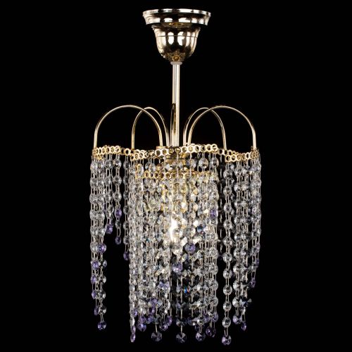 Люстра Иволга №1 Оптикон фиолетовая в Химках Гусь Хрустальный