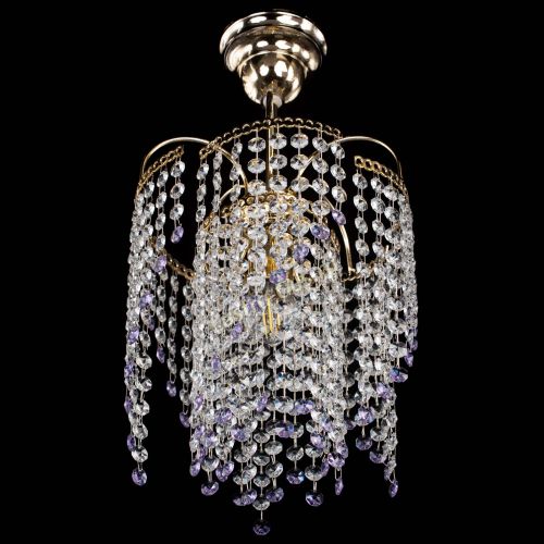 Люстра Иволга №1 Оптикон фиолетовая в Химках Гусь Хрустальный