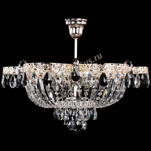 Люстра Камея Флора №5 с подвесом Черная в Химках Гусь Хрустальный