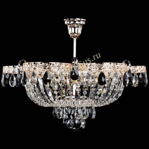 Люстра Камея Флора №5 с подвесом Черная в Химках Гусь Хрустальный