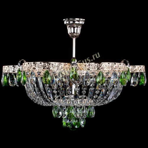 Люстра Камея Флора №5 с подвесом Зеленая в Химках Гусь Хрустальный