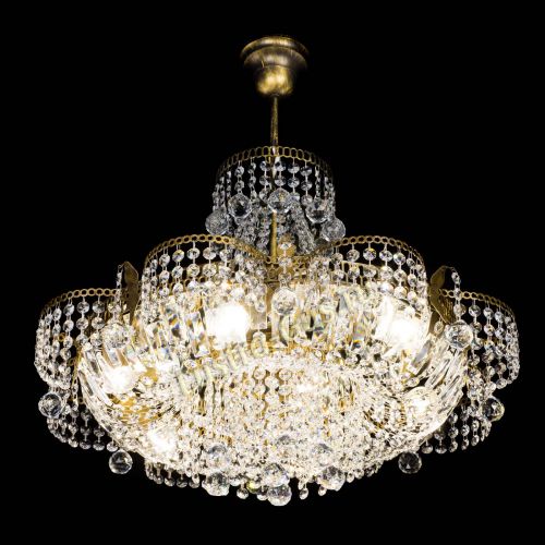 Люстра Камея Шар с подвесом под бронзу в Химках Гусь Хрустальный