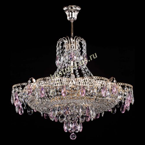 Люстра Камея журавлики №6 розовая в Химках Гусь Хрустальный