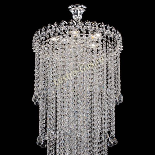 Люстра Капель 5 ламп шар 30 см длинная   в Химках Гусь Хрустальный