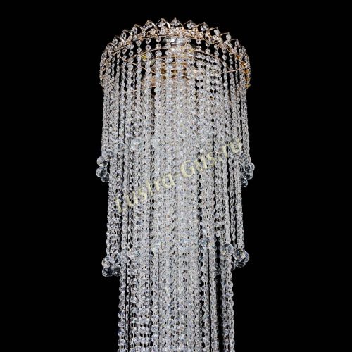 Люстра Капель 5 ламп шар 30 см длинная   в Химках Гусь Хрустальный