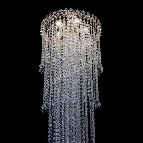 Люстра Капель 5 ламп шар 30 см длинная   в Химках Гусь Хрустальный