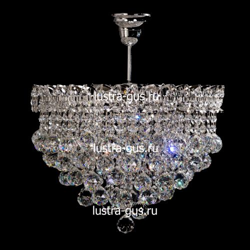 Люстра Капель-лепесток Шар 40 мм с подвесом в Химках Гусь Хрустальный