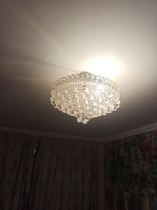 Люстра Капель-лепесток Шар 40 мм с подвесом в Химках отзыв и фото покупателя