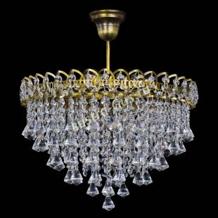 Люстра Капель Пирамида 30 с подвесом под бронзу