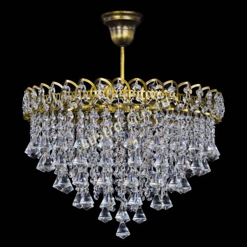 Люстра Капель Пирамида 30 с подвесом под бронзу в Химках Гусь Хрустальный