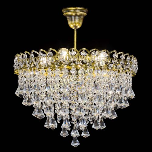 Люстра Капель Пирамида 30 с подвесом под бронзу в Химках Гусь Хрустальный