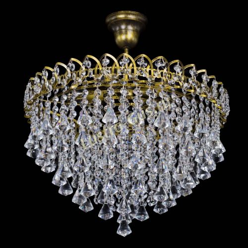 Люстра Капель Пирамида 30 с подвесом под бронзу в Химках Гусь Хрустальный