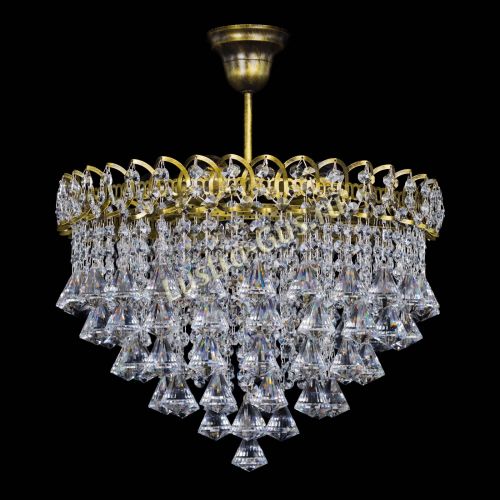 Люстра Капель Пирамида 40 с подвесом под бронзу в Химках Гусь Хрустальный