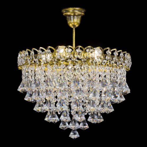 Люстра Капель Пирамида 40 с подвесом под бронзу в Химках Гусь Хрустальный