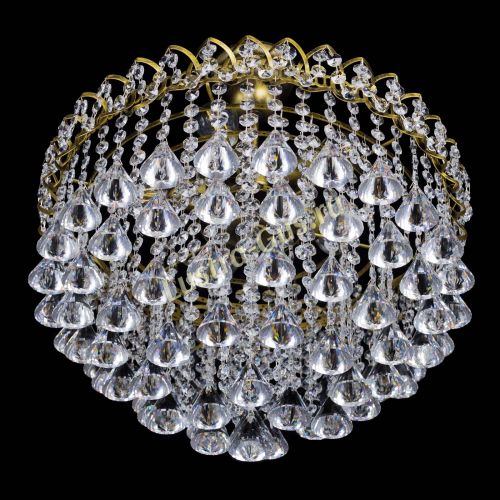 Люстра Капель Пирамида 40 с подвесом под бронзу в Химках Гусь Хрустальный