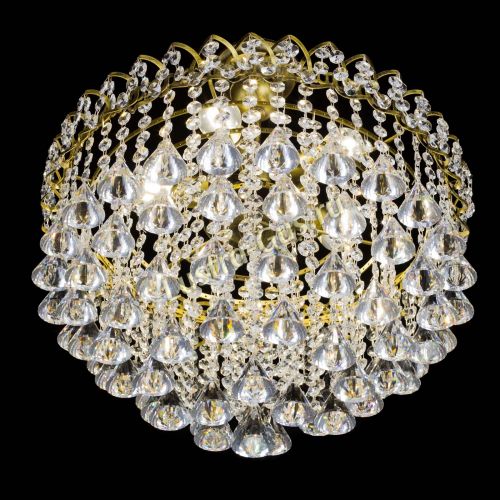 Люстра Капель Пирамида 40 с подвесом под бронзу в Химках Гусь Хрустальный