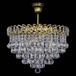 Люстра Капель Пирамида Шар 40 с подвесом под бронзу