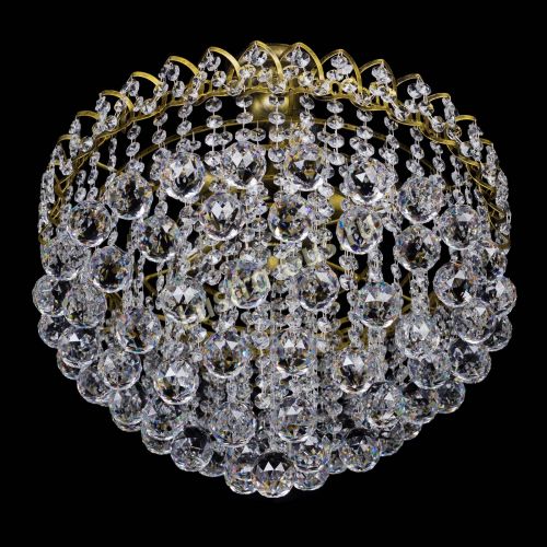 Люстра Капель Пирамида Шар 40 с подвесом под бронзу в Химках Гусь Хрустальный