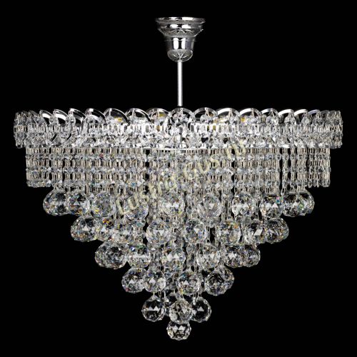 Люстра Капель Пирамида Шар 40 с подвесом в Химках Гусь Хрустальный