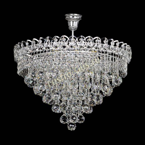 Люстра Капель Пирамида Шар 40 с подвесом в Химках Гусь Хрустальный