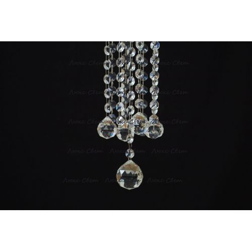 Люстра Капель 5 ламп шар 40 мм длинная в Химках Гусь Хрустальный