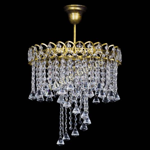 Люстра Капель Водоворот под бронзу конус 30 в Химках Гусь Хрустальный